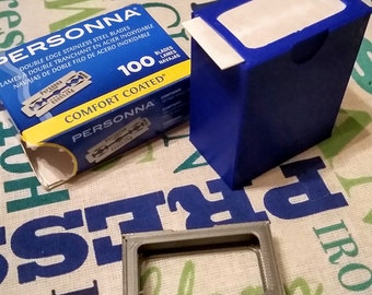 3D printed 100 Blade Dispenser for double edge or half razor blades. "Spring Loaded"
