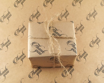 Kraft Wrapping Paper - Thank you - A3 (420 x 297mm | 16.5 x 11.6 inches)
