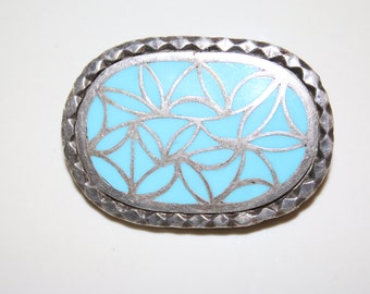 OLD Zuni Dishta Style Inlay Turquoise 925 Sterling Rope Large Pony Tail Holder 28 grams & over 2"