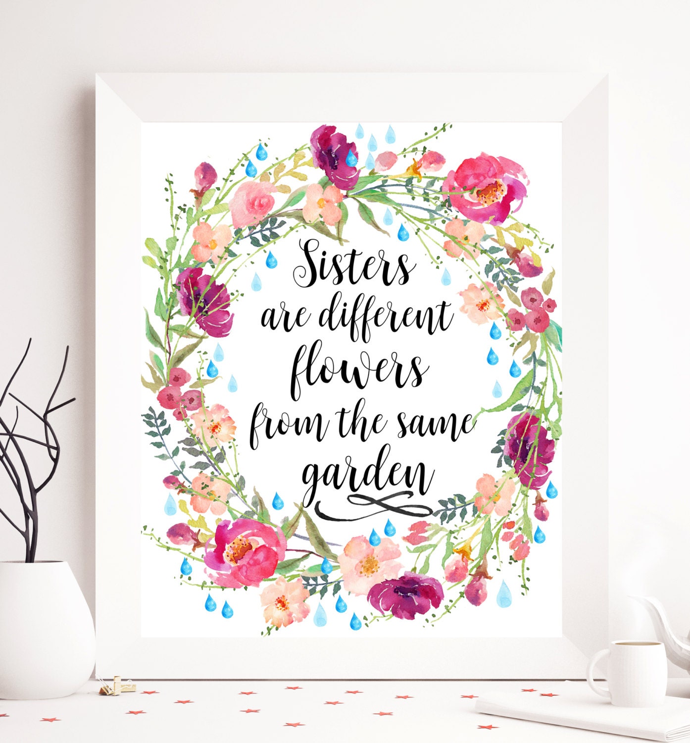 calligraphy quote sister printable art printable sister