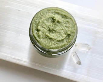 Natural Facial Scrub w. Moringa, Icelandic Seaweed + Active Botanicals | Herbal Vegan Face Scrub | Anti-Aging Natural Skin Care