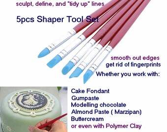Sugar Craft Tool Set Sculpting Carving Craft Cake Decorating Fondant Polymer Clay Nail Art Modeling Color Shapers Blending