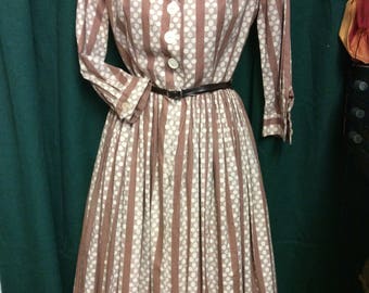 1950s cotton day dress