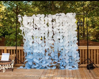 Paper Circle Garland: Blue Ombre