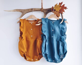 baby romper, baby outfit, baby playsuit, baby linen suit, linen romper, baby shower, baby clothes, newborn clothes, christmas outfit