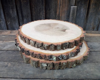 Wooden base TREATED slice for wooden centerpiece for rustic wedding