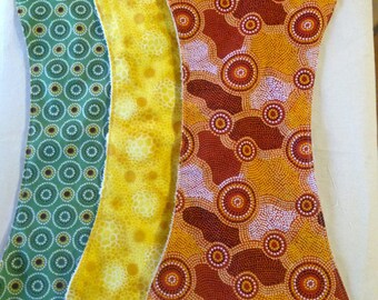 Burp cloths- set of 3 Aboriginal print