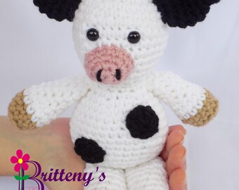 Cow Stuffed Animal Stuff Cow Crochet Cow Stuff Animal Crochet Animal Cow Toy Crochet Animal Plush Cow Toy Cow Snuggly Pal