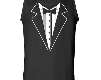 CLASSIC FUNNY TUXEDO tux tanktop sleeveless darks