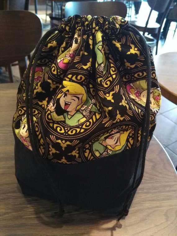 Drawstring Knitting Project Bag Legend of Zelda