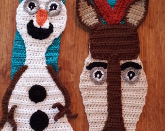 Crochet "Frozen" inspired Olaf/Sven Scarf