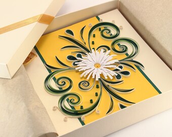 Quilling Valentine Card - Handmade Greeting Card for Valentine Day - I Love You Card - Anniversary Card - Husband LOVE Card Valentine's Day