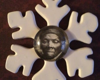 Harriet Tubman Porcelain and Glass Christmas Ornament - Black History American History