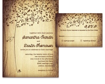 Tree of Love Wedding Invitation Sample Set