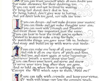 If by Rudyard Kipling. Print/Poster. (002322)