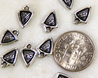 Ethnic Dart Charms, Double Sided Charms, TierraCast Charms, Metal Charms, Jewelry Findings, Antiqued Silver Plated Pewter, 10 Pieces, 1412
