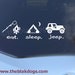 Eat Sleep Jeep, jeep sticker, Vinyl sticker, Car Decal, eat sleep sticker