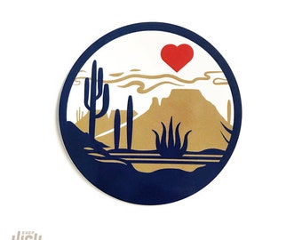 Heart of the Desert : 3" Vinyl Sticker