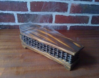 Coffin Incense Stick & Cone Burner, Goth, Halloween, Handmade.