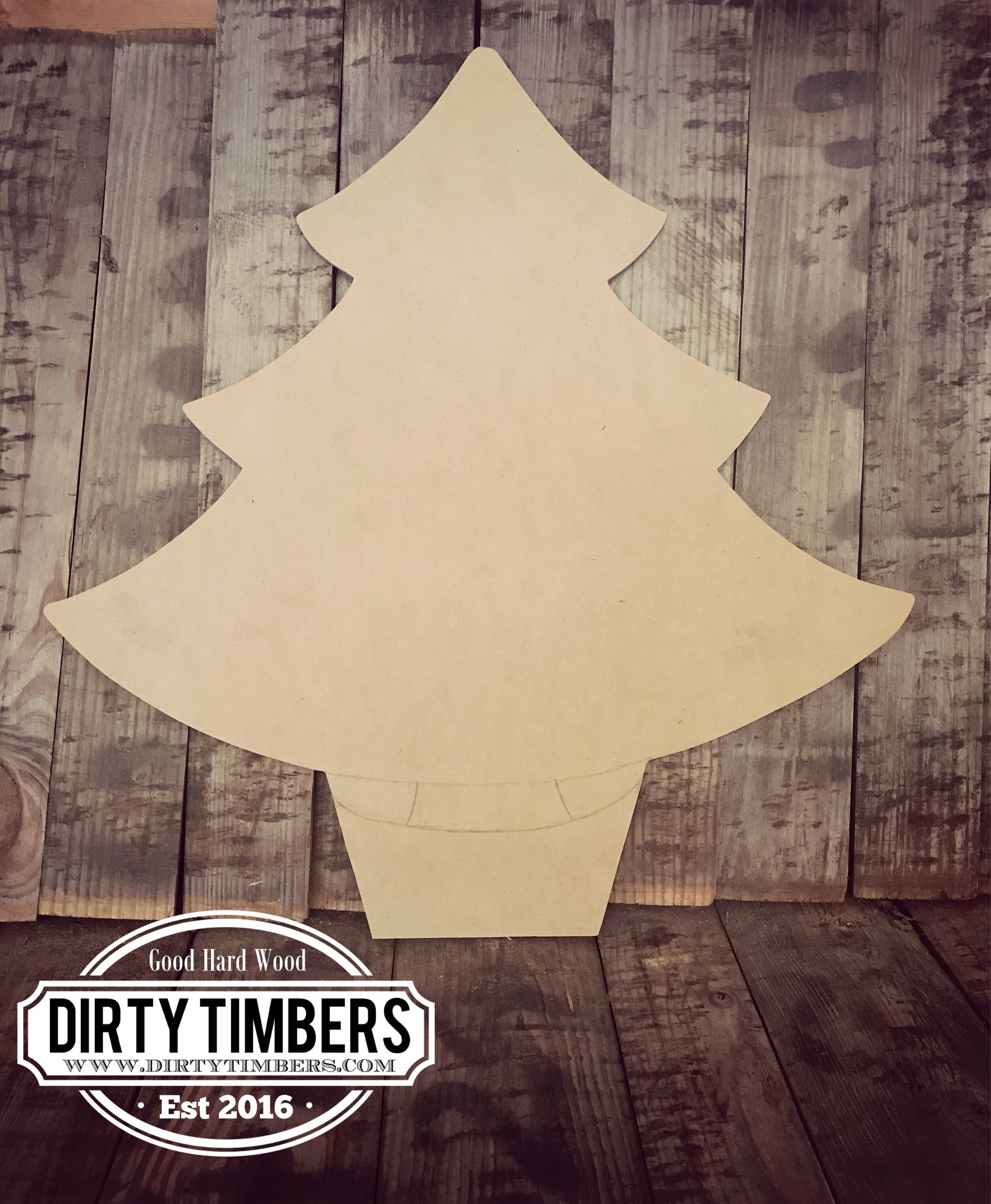 Unfinished, Christmas, Tree, Door, Hanger, Holiday, DIY, Blank, Wood