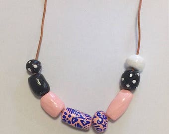Mr Scribble multi bead necklace - Free Shipping