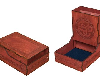 Engraved Dice Tower, Baltic Birch Plywood