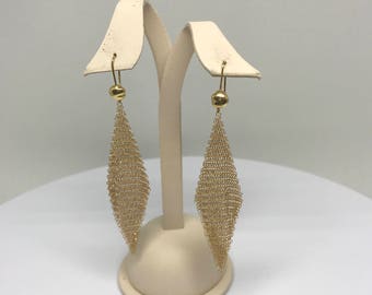 Tiffany & Co. Elsa Peretti Mesh Gold Earrings