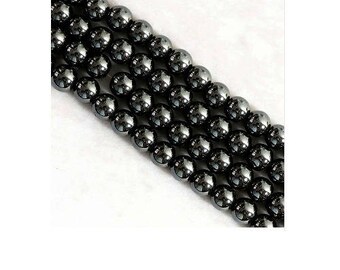 Set of 100 4 mm gunmetal hematite beads