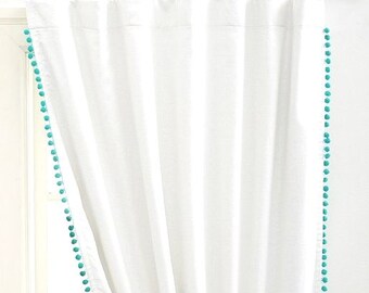 Double sided Pom Pom Cotton Curtain