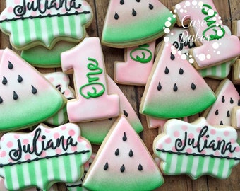 Watermelon Birthday Cookies - 1 dozen