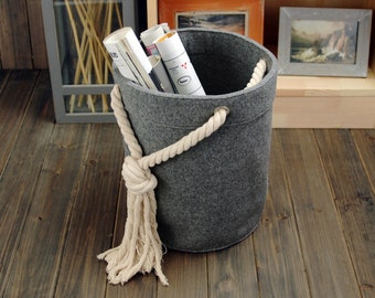 Felt Storage Box Container Bag Storage Box Houstehold Storage Bin Storage Basket E1216-MGra01