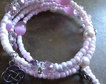 Inspired pink memory bracelet