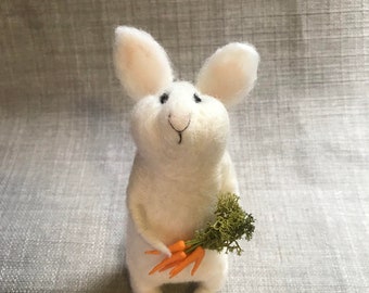Needle Felt white rabbit