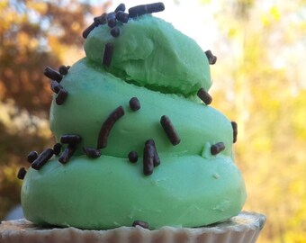mint chocolate ice cream cupcake soap, cupcake soap, kids soap, dessert soap, novelty soap, gifts, soap, glycerin soap