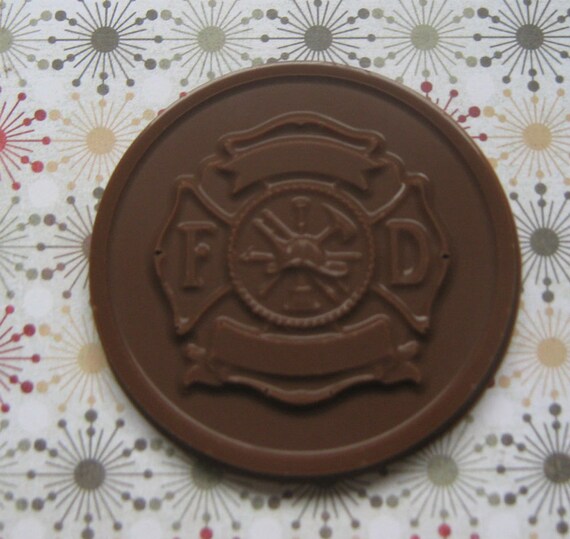 One dozen fire department medallion party favors