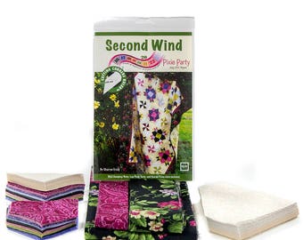 QUILT KIT - Second Wind by Sharyn Craig of Cozy Quilt Designs for RJR, Weather Vanes & Pinwheels, Comes with everything pre-cut, 57” X 75”