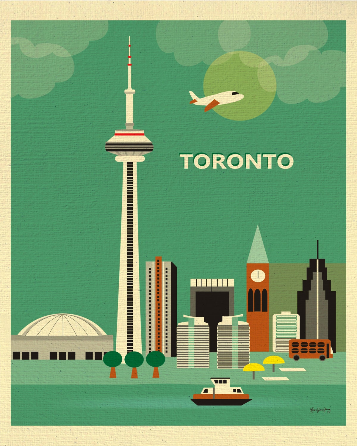 Toronto Print Toronto Skyline Toronto Art Canada Print