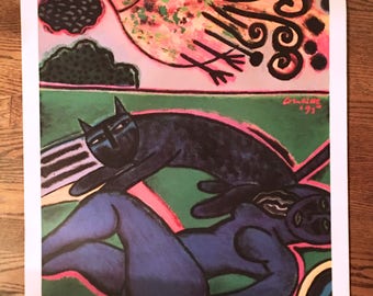 1991 Guilliame Corneille Vintage Exhibition Poster