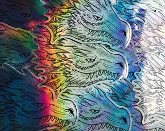 HOLOGRAPHIC Dragon Sticker