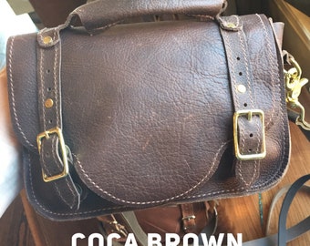 Cocoa Brown Leather Crossbody bag