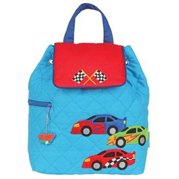 Stephen Joseph Quilted Racecars Backpack