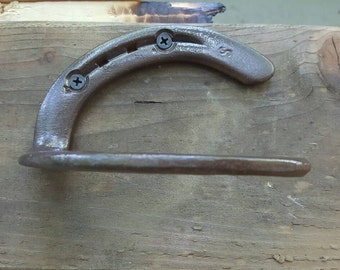 Horseshoe Handle, Blacksmith Made, Real Horseshoes, Worn by Horses, Door Pull