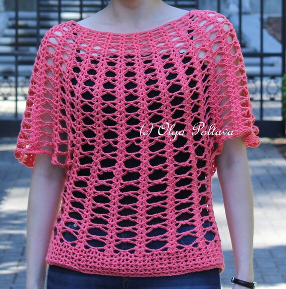 Summer Lace Top Crochet Pattern Women S Summer Top Size