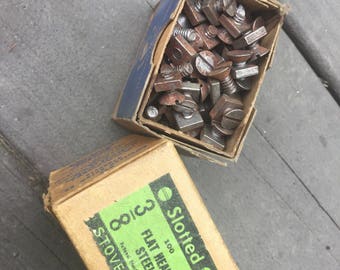 Historic American Screw Company Slotted Screws and Stove Bolts 3/8 Inch 100 Count