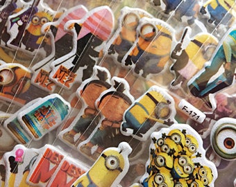 Minions puffy sticker sheet