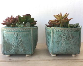 NEW: Handmade Ceramic Pottery Planter / Succulent Pot/ Folded Stoneware Box / In Stock Ready to Ship