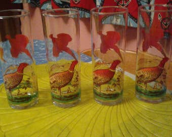 Pheasant highball glasses