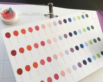 PP092 -- Set of 60pcs Little Balloon Time Life Planner Stickers || Perfect 4 Erin Condren, Limelife, Plum Paper, Filofax Planners