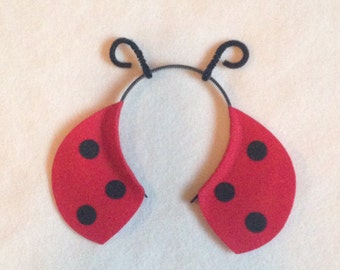 Ladybug Theme Headbands birthday party favors supplies decor costume hat lady bug antennae antenna wing adult child children baby babies kid