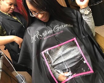 Hair Cutting Cape with window! - Your Brand. Your Style. Custom embroidery is extra.